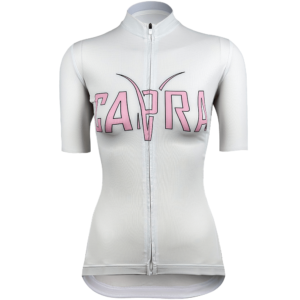 Baby Pink & White Capra Women's Cycling Jersey